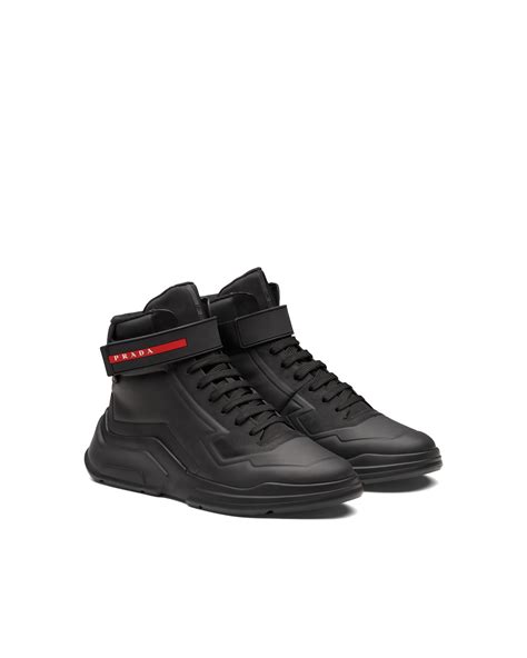 prada polarius technical fabric high-top sneakers|Prada high top sneakers.